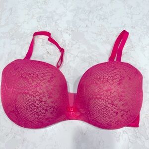 EUC Incredible by Victoria's Secret Pink Lined Demi Bra 38DD